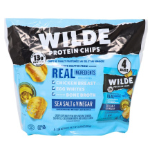 WILDE Protein Chips Snack Packs Sea Salt & Vinegar, 4 Pack
