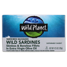 Wild Planet Boneless Skinless Sardines in Extra Virgin Olive Oil, 120 g