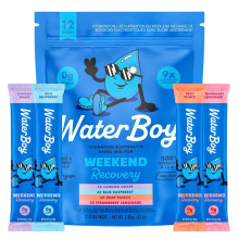 Waterboy Hydration + Weekend Recovery Sugar-Free Electrolyte Drink Mix Variety Pack, 12 Pack