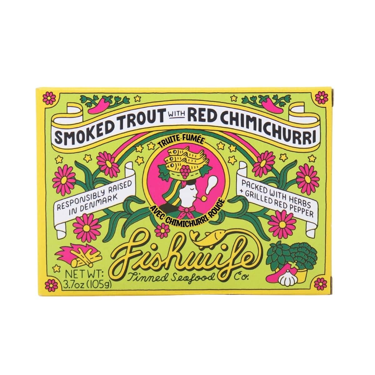 Smoked Trout with Red Chimichurri