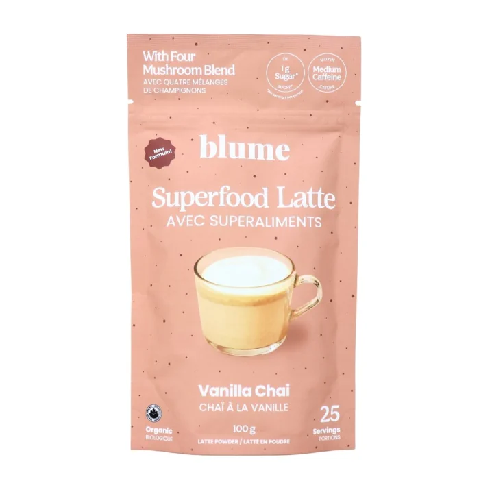 Blume Superfood Latte Vanilla Chai with Four Mushroom Blend Front