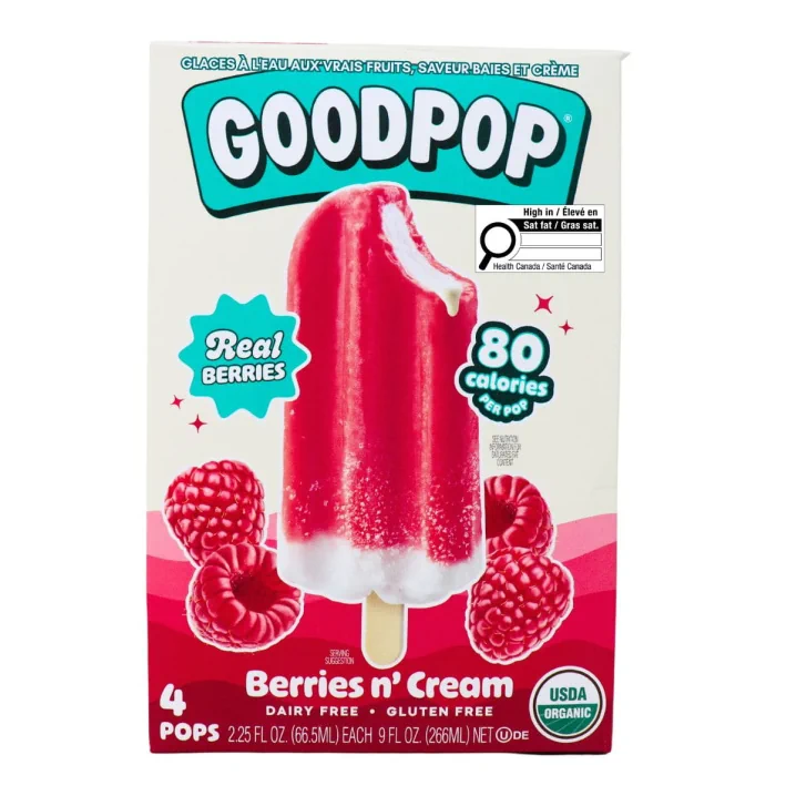 Goodpop Real Fruit Ice Pops Berries n’ Cream Front