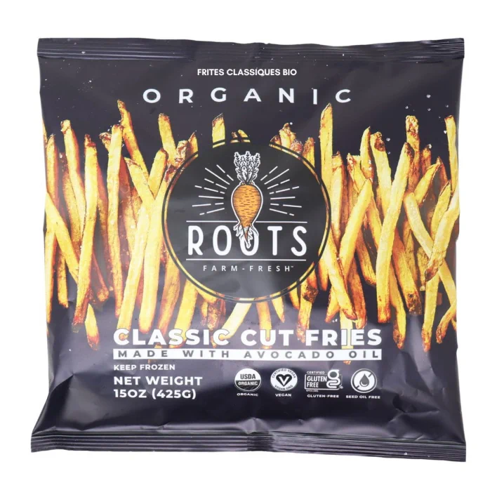Roots Farm Fresh Organic Classic Cut Fries Front