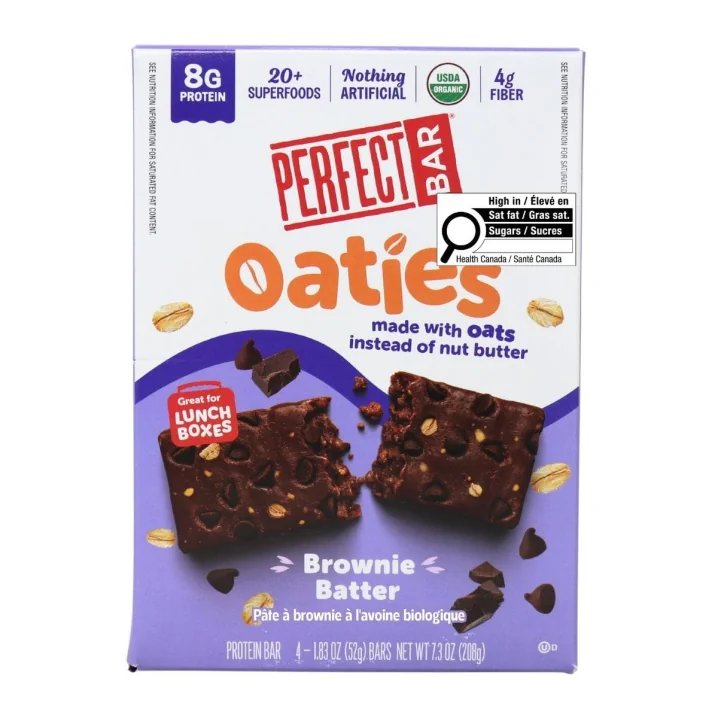 Perfect Bar Organic Oaties Brownie Batter Front