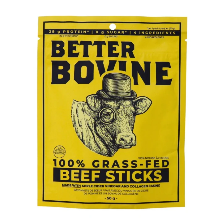 Better Bovine 100% Grass-Fed Beef Sticks Front 