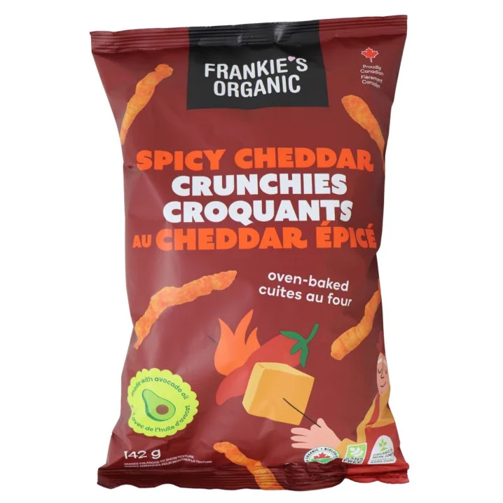 Frankie’s Organic Spicy Cheddar Crunchies Front