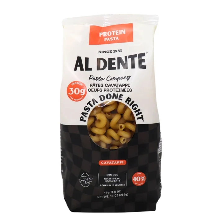 Al Dente High Protein Pasta Cavatappi Front of bag