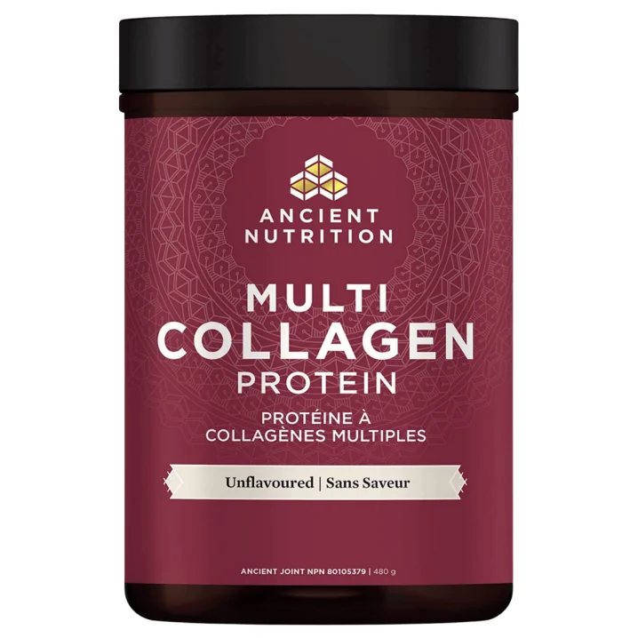 Front of Ancient Nutrition Multi Collagen Protein Unflavoured, 480g