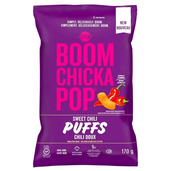 Front of Angie's Boom Chicka Pop Sweet Chili Puffs