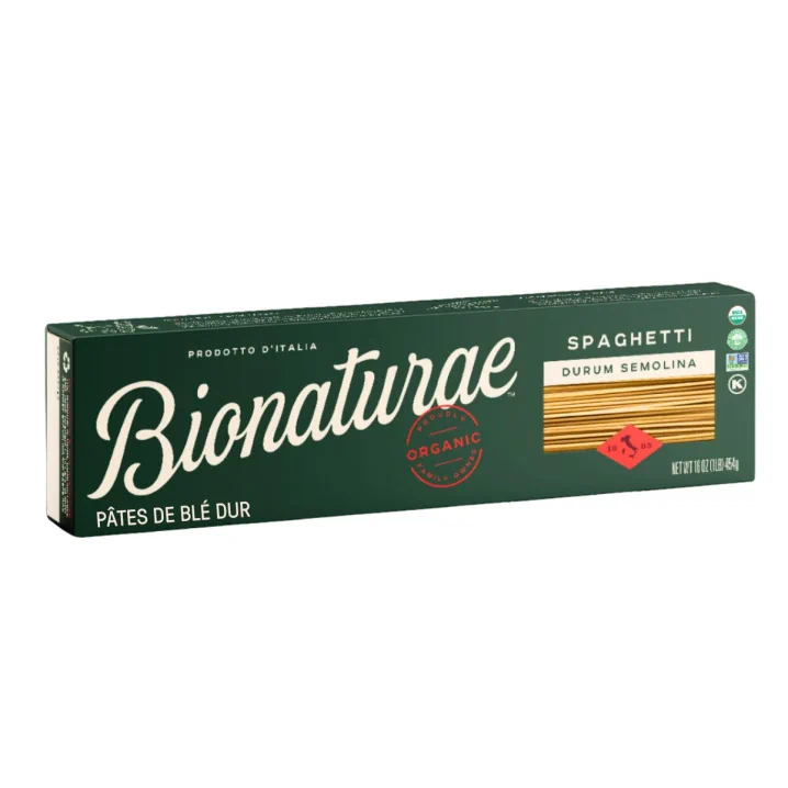 Front of Bionaturae durum wheat semolina pasta semolina spaghetti
