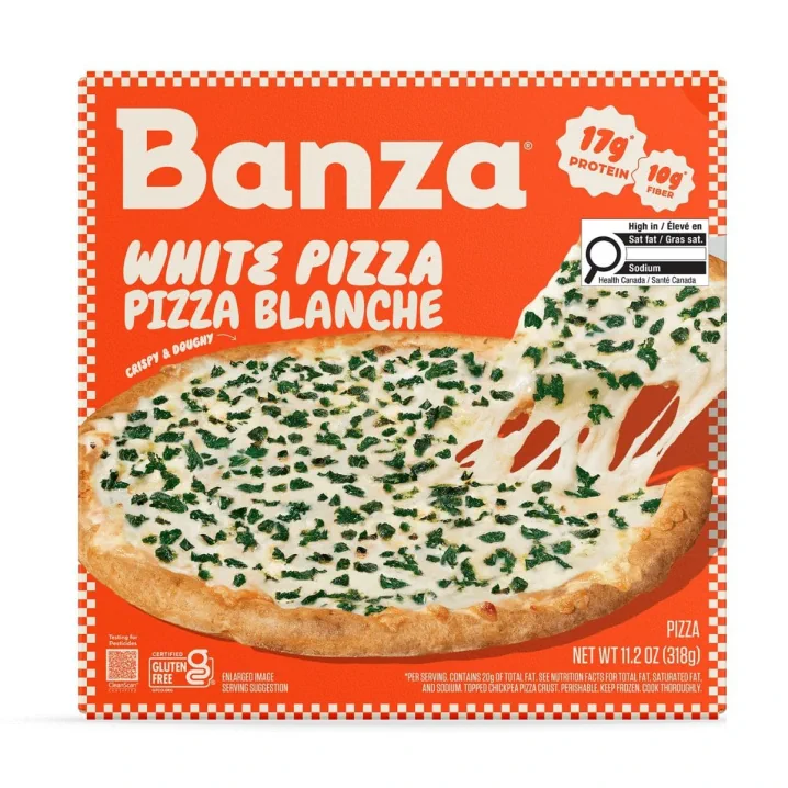 Banza Gluten-Free Chickpea Pizza White Front of box