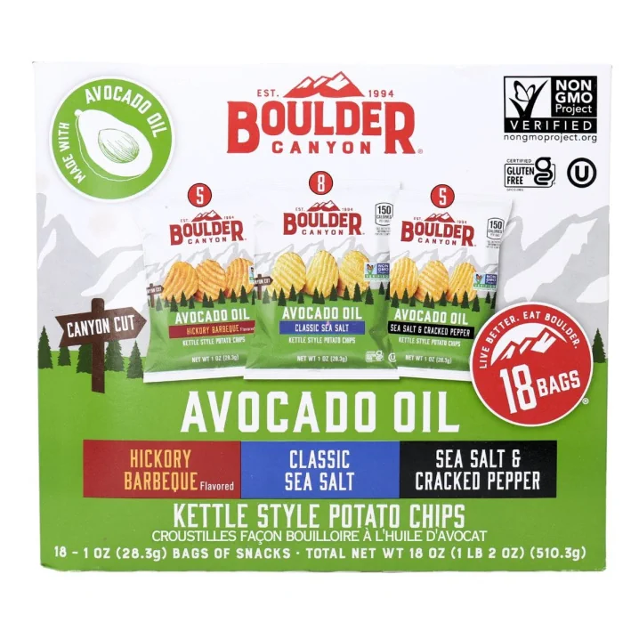 Boulder Canyon Chips - Avocado Oil Chips - Boulder Canyon Chips Variety Pack