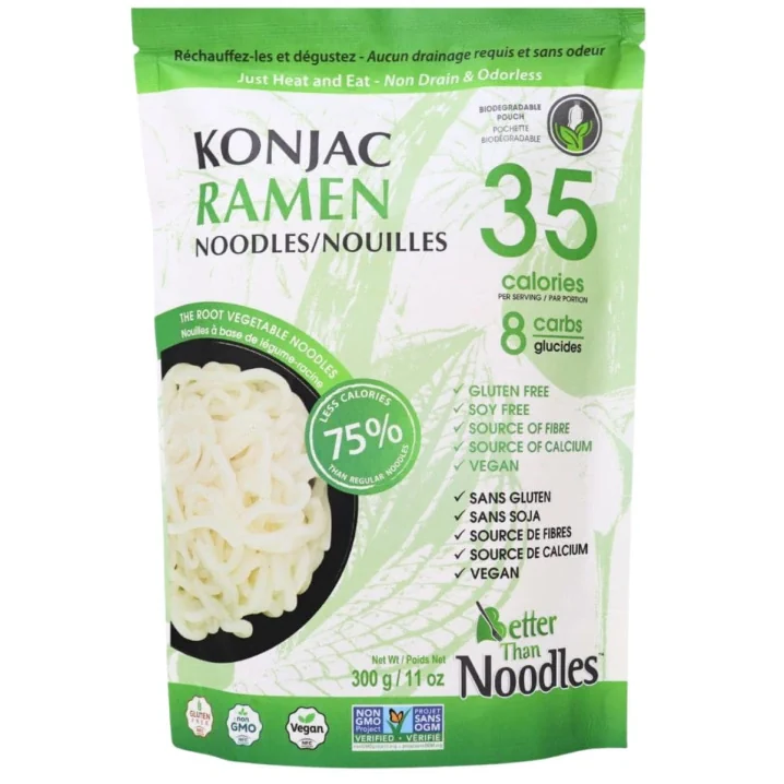 Front of Better Than Foods Non Drain & Odorless Konjac Ramen Noodles - Konjac Root - Konjac Plant - Konjac Pasta