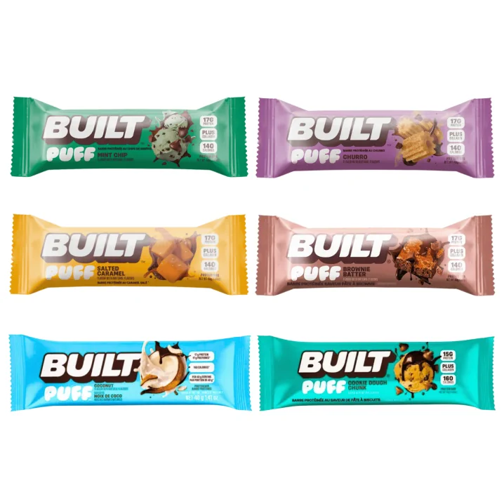 Built Bar Puffs Protein Bar Variety Pack Front