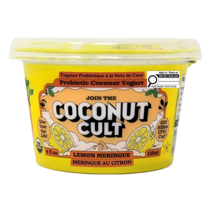 The Coconut Cult Probiotic Coconut Yogurt Lemon Meringue Front of container