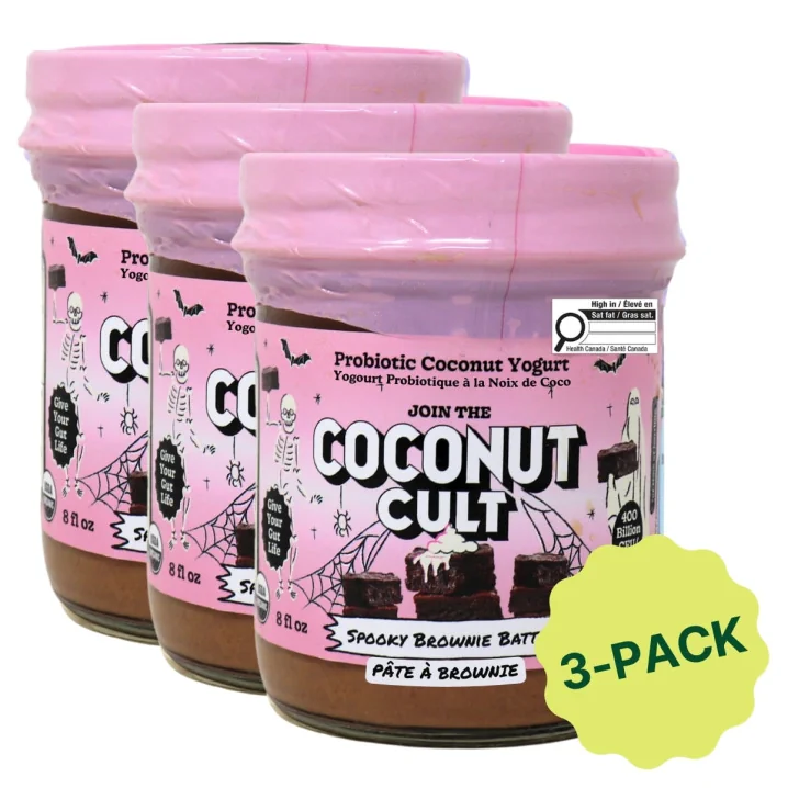 The Coconut Cult Probiotic Coconut Yogurt Spookie Brownie Batter 3-Pack, 237mL each