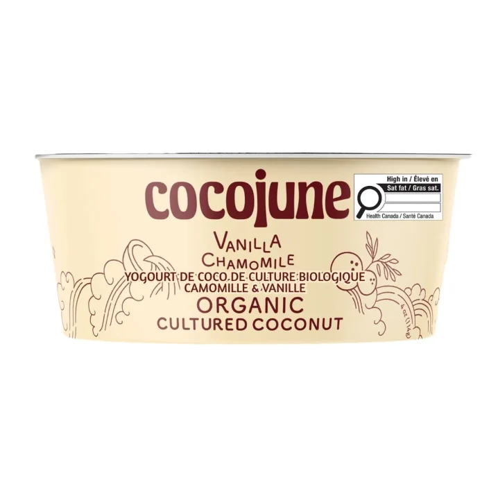 Cocojune Organic Cultured Coconut Yogurt Vanilla & Chamomile, 114g