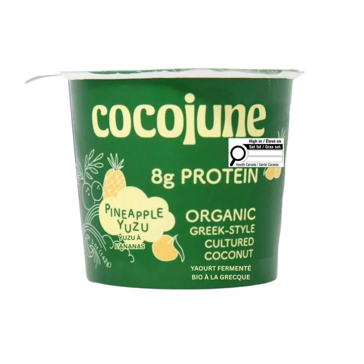 Cocojune High-Protein Greek-Style Cultured Coconut Yogurt Pineapple Yuzu Front