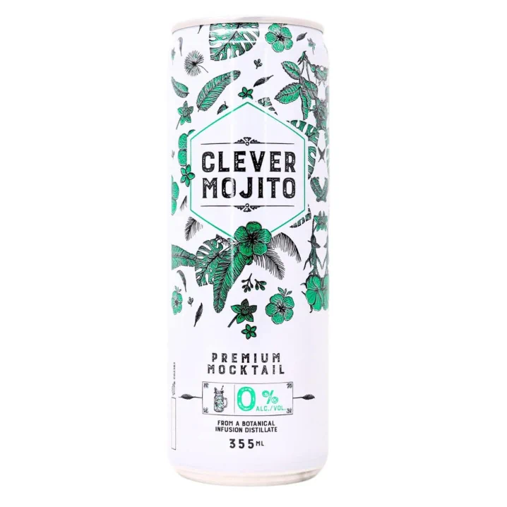 Front of Clever Mocktails Non-Alcoholic Mojito Drink Virgin Mojito