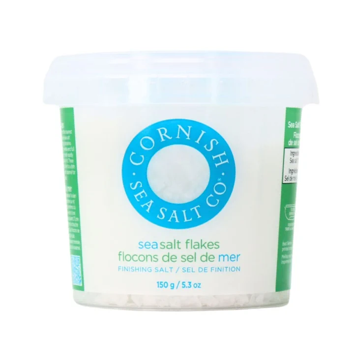 Front of Cornish Sea Salt Finishing Salt Sea Salt Flakes Flaky Sea Salt