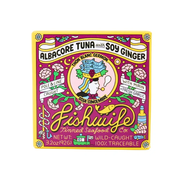 Fishwife Tinned Fish Albacore Tuna with Soy Ginger Front