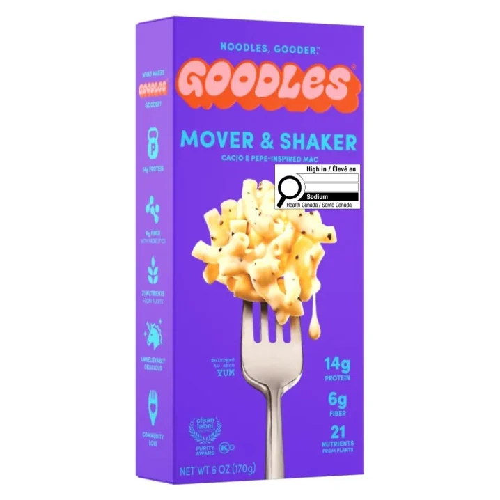 Front of Goodles Protein Mac And Cheese Cacio E Pepe