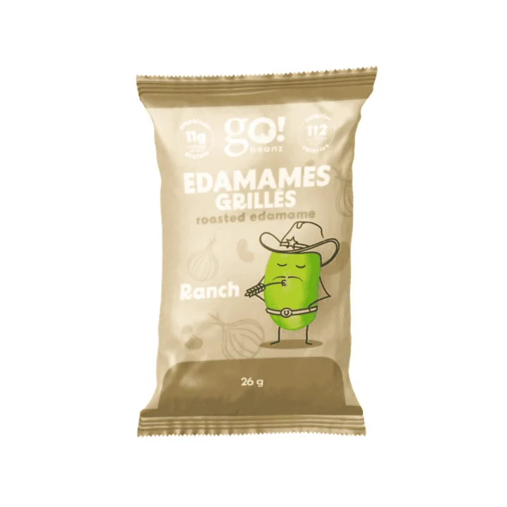 Go! Beanz High Protein Roasted Edamame Beans Snack Ranch, 26g