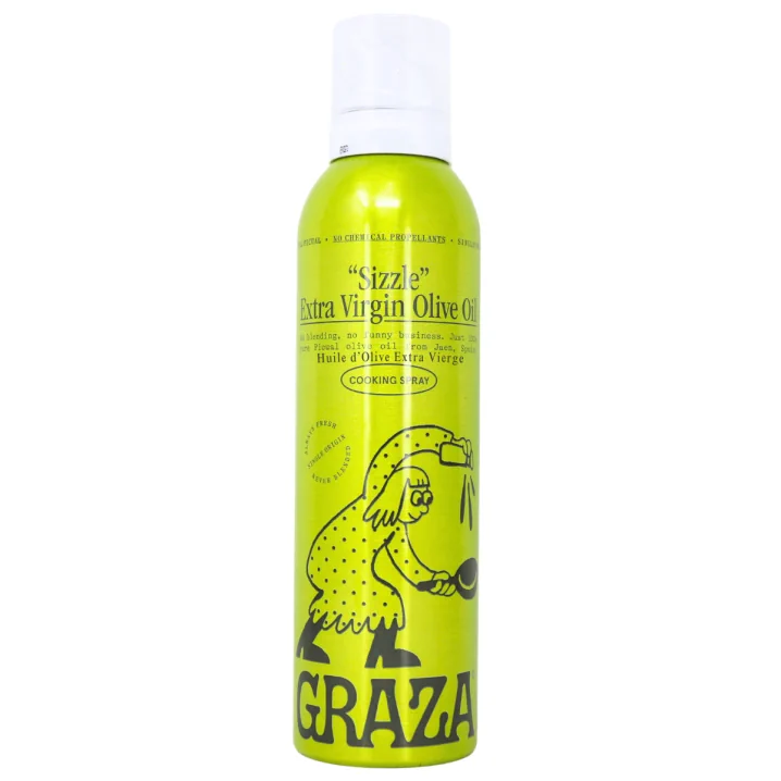 Graza Sizzle EVOO High Heat Cooking Oil Spray Front