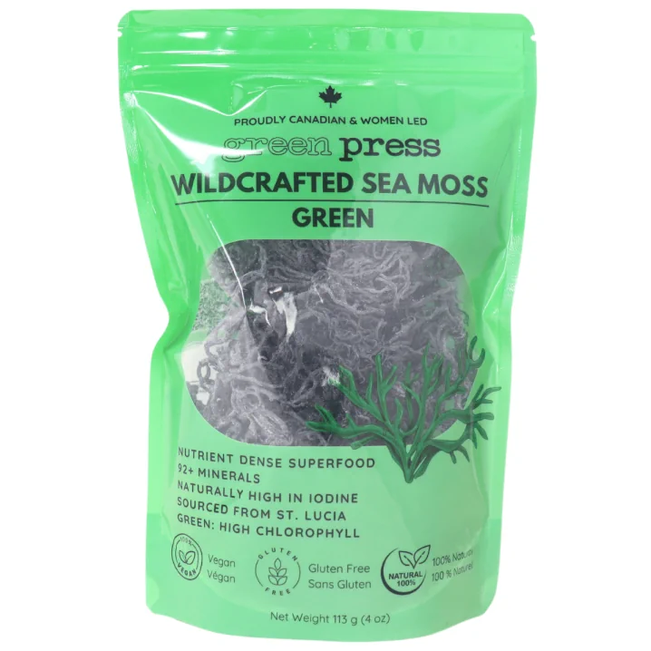 Green Press Wildcrafted Sea Moss Green front
