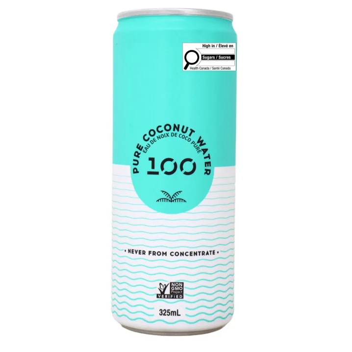 100 Coconuts Pure Coconut Water Drink Original front