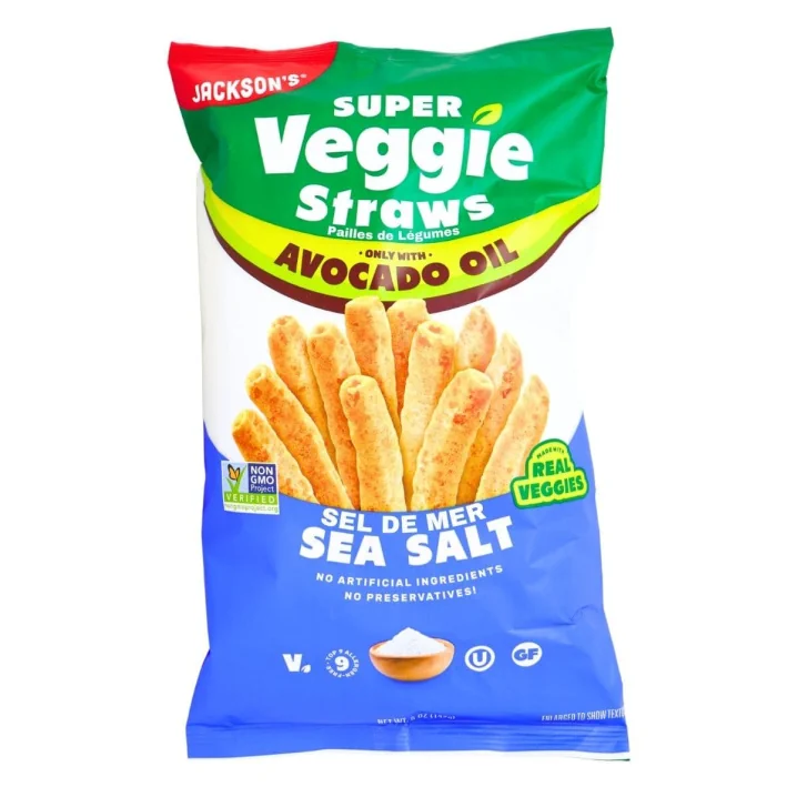 Jackson’s Super Veggie Straws With Avocado Oil Sea Salt Canada Front