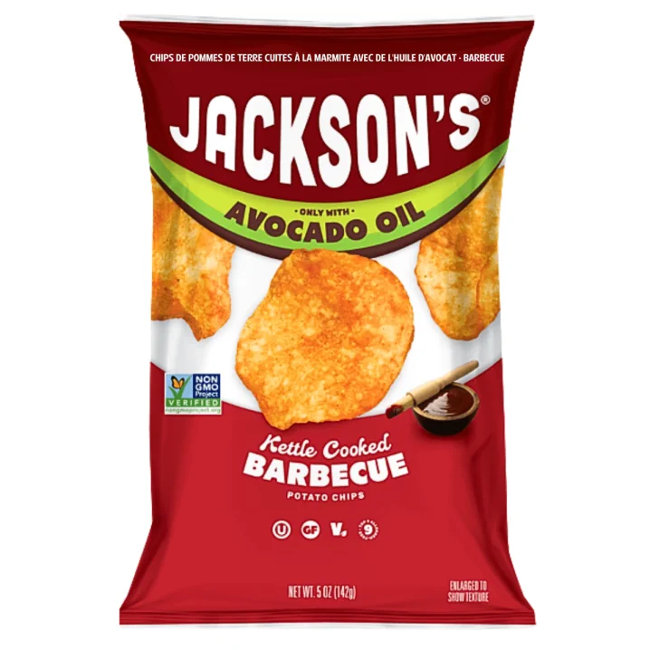 Jackson’s Kettle-Cooked Potato Chips With Avocado Oil Barbecue, 142g