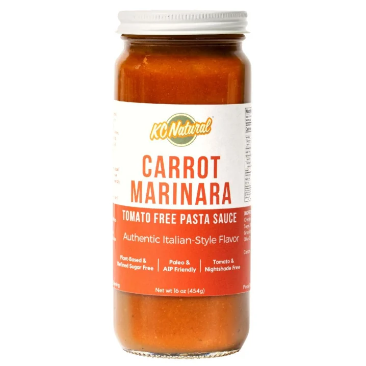 Front of KC Natural Paleo & AIP Tomato-Free Carrot Marinara 