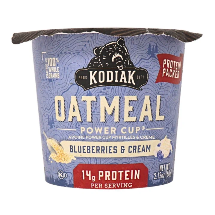 Front of Kodiak Protein Oatmeal Power Cups Blueberries and Cream