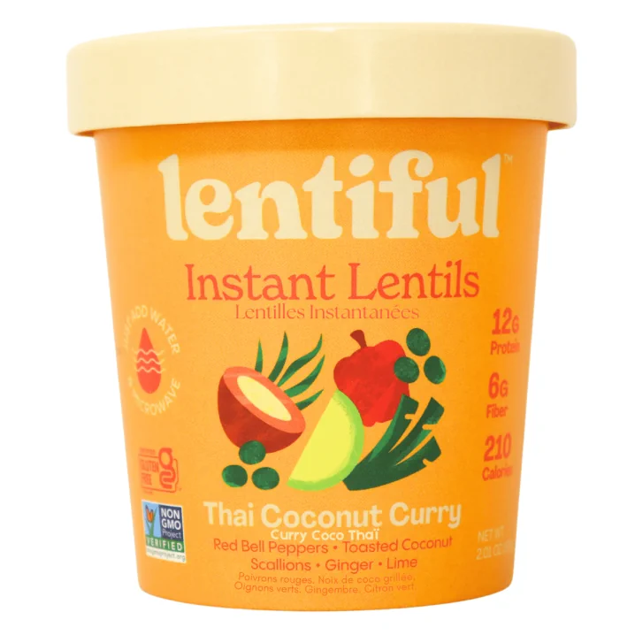 Lentiful Instant Lentils Thai Coconut Curry Front