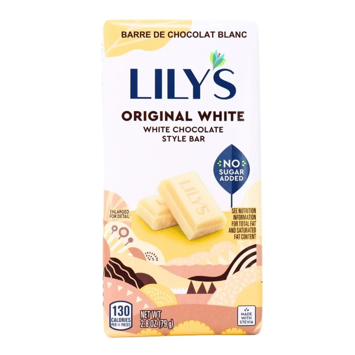 Front of Lily's Original White Chocolate Bar