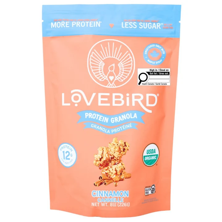 Lovebird Organic Protein Granola Cinnamon Front