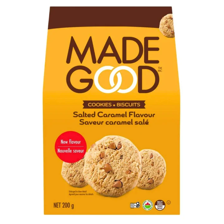 Front of MadeGood Cookies Salted Caramel