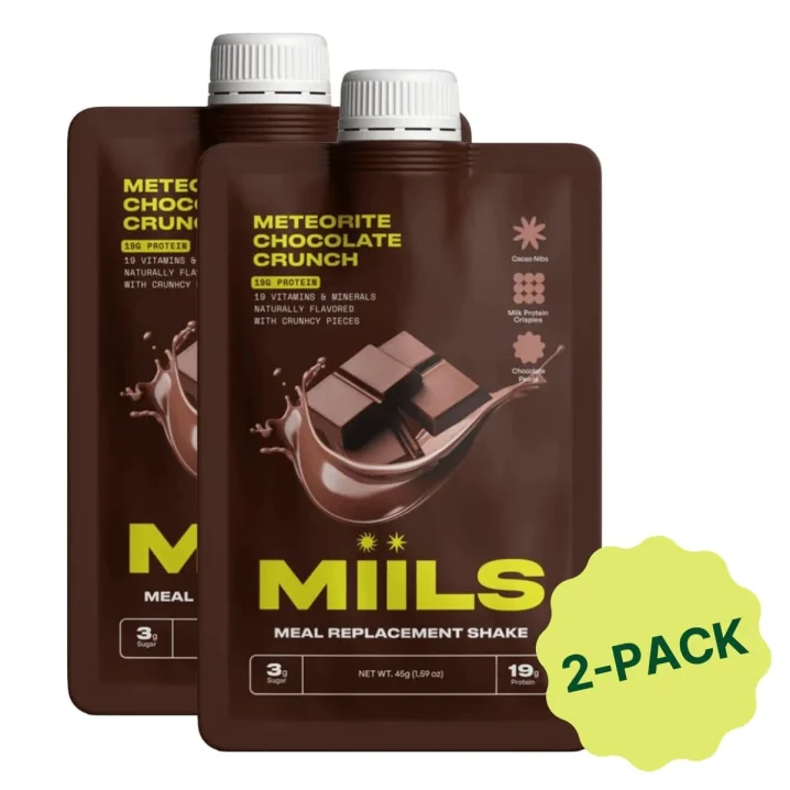 Miils Cereal Protein Shake Meteorite Chocolate Crunch 2-pack, 45g each