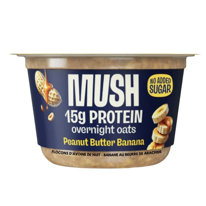 MUSH No Added Sugar Protein Overnight Oats Peanut Butter Banana, 156g