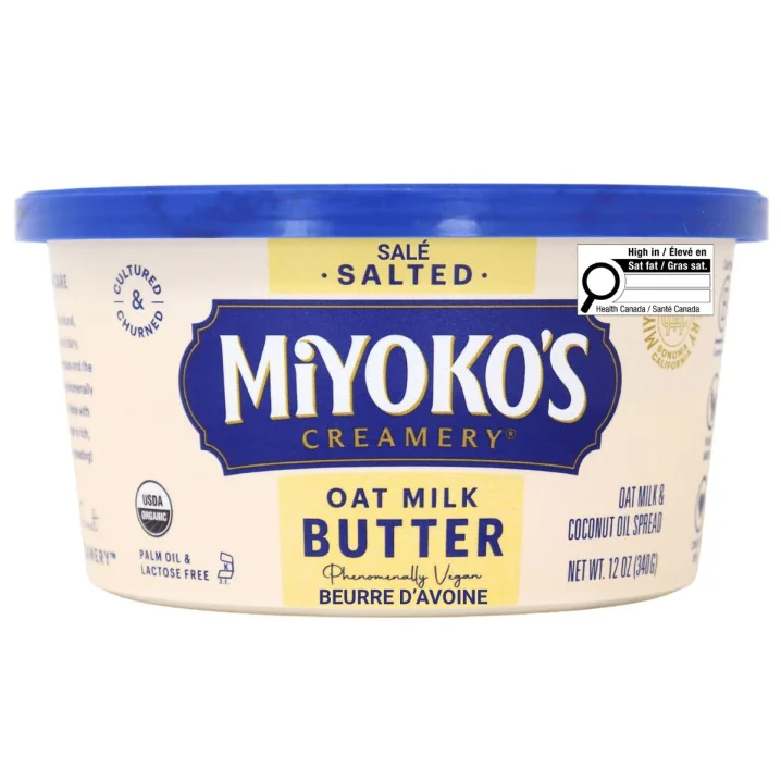 Miyoko’s Creamery Oat Milk Butter Salted Front