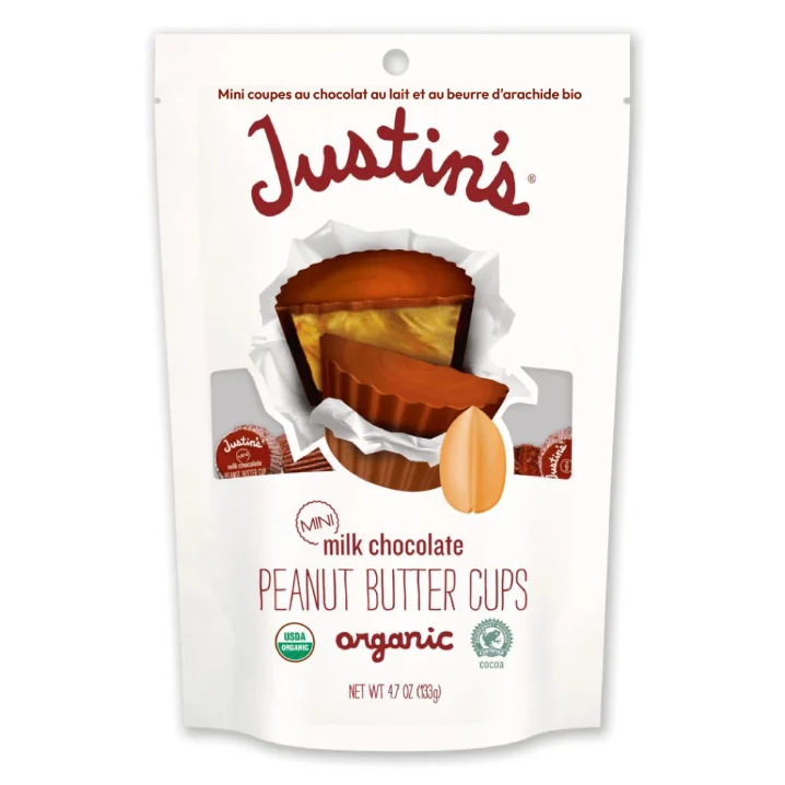 Justin's Organic Mini Milk Chocolate Peanut Butter Cups, 133g