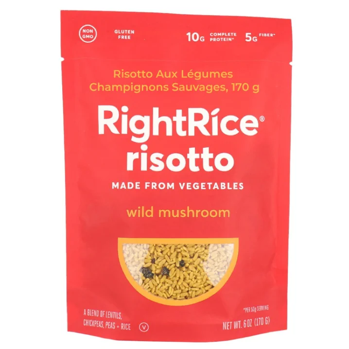 Front of RightRice Risotto Made From Vegetables Wild Mushroom, 170g
