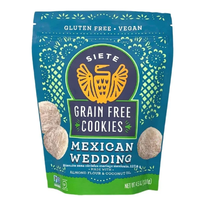 Front of Siete Grain Free Cookies Mexican Wedding, 127.8g