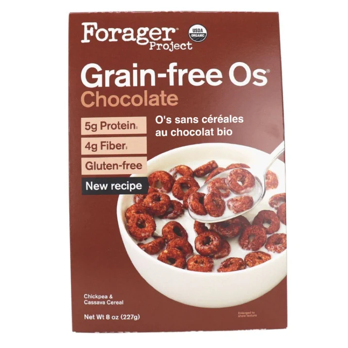 Front of Forager chocolate cereal