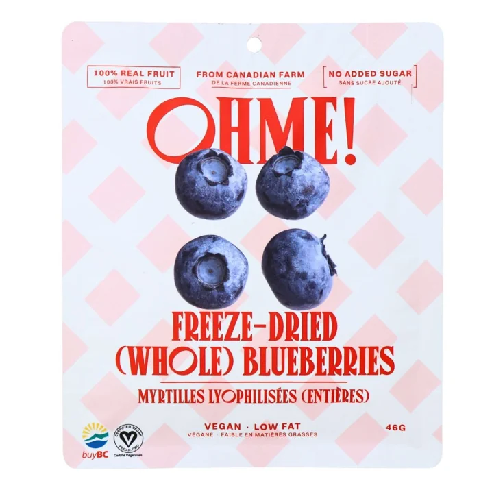 Front of OHME! Freeze Dried Berries - Freeze Dried Blueberries 