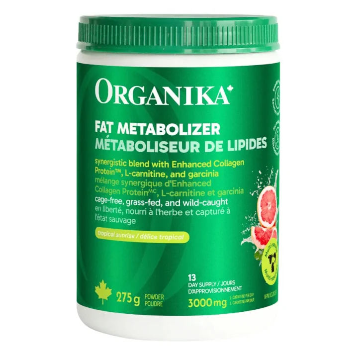 Front of Fat Metabolizer Powder With Collagen L-Carnitine Garcina Camboga Fat Burning Supplement