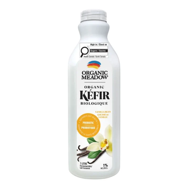 Organic Meadow Organic Kefir Vanilla Bean Front of bottle