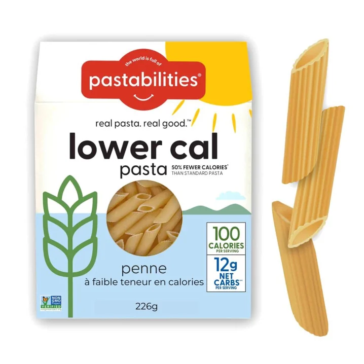 Front of Pastabilities Low Calorie Pasta Penne Healthy Pasta - Low Calorie Pasta - Low Calorie Noodles - Low Cal Pasta