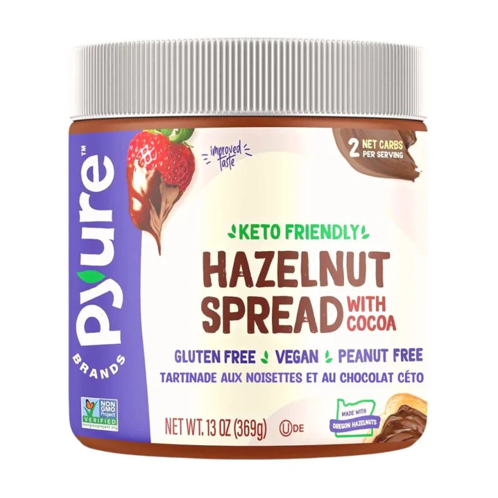 Front of Pyure Organic Hazelnut Spread with Cocoa